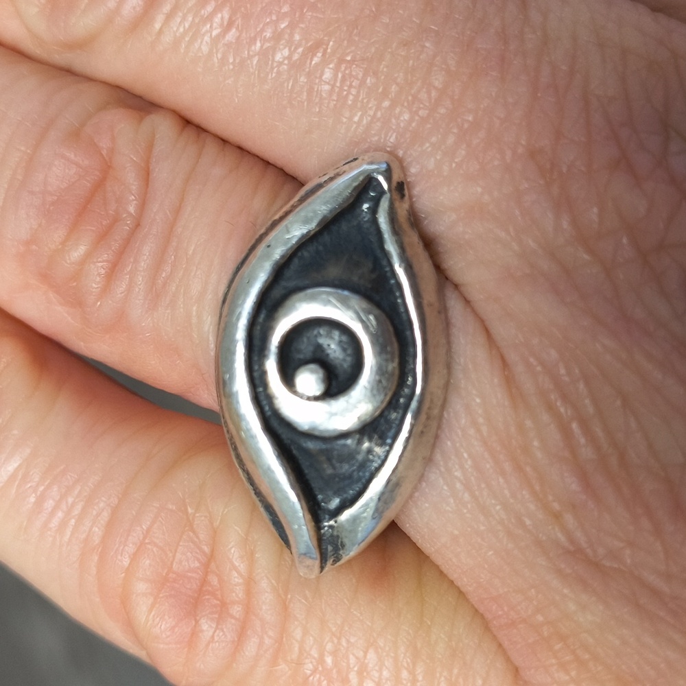 Seer Ring- Handmade Solid Sterling Size 8